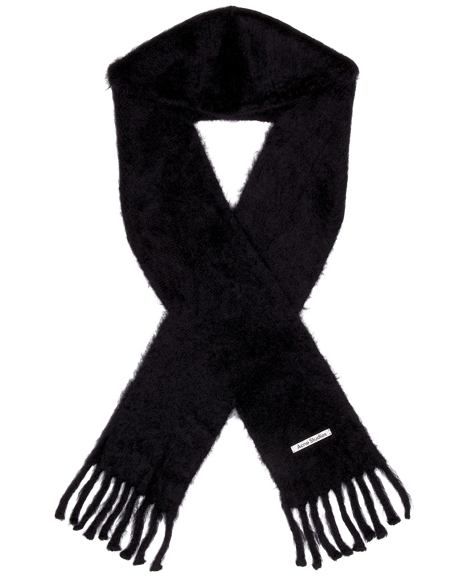 Image 1 of Acne Studios Hooded Scarf in Black