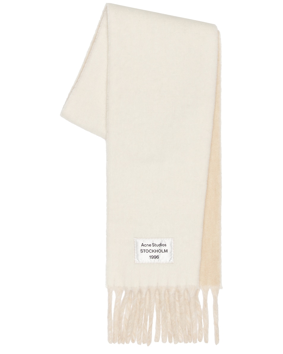 Image 1 of Acne Studios Volly Scarf in White & Beige