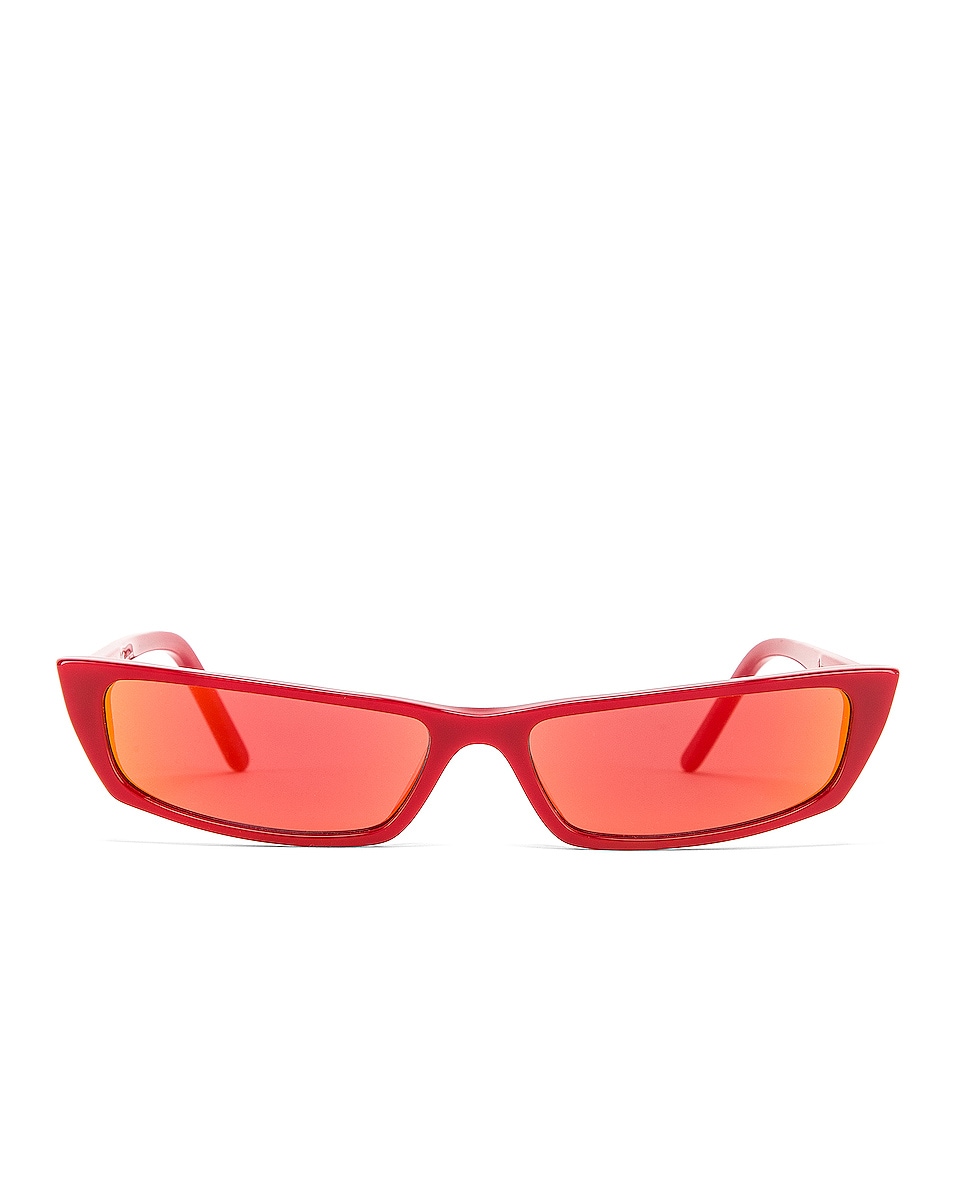 Image 1 of Acne Studios Agar Sunglasses in Red & Orange Mirror