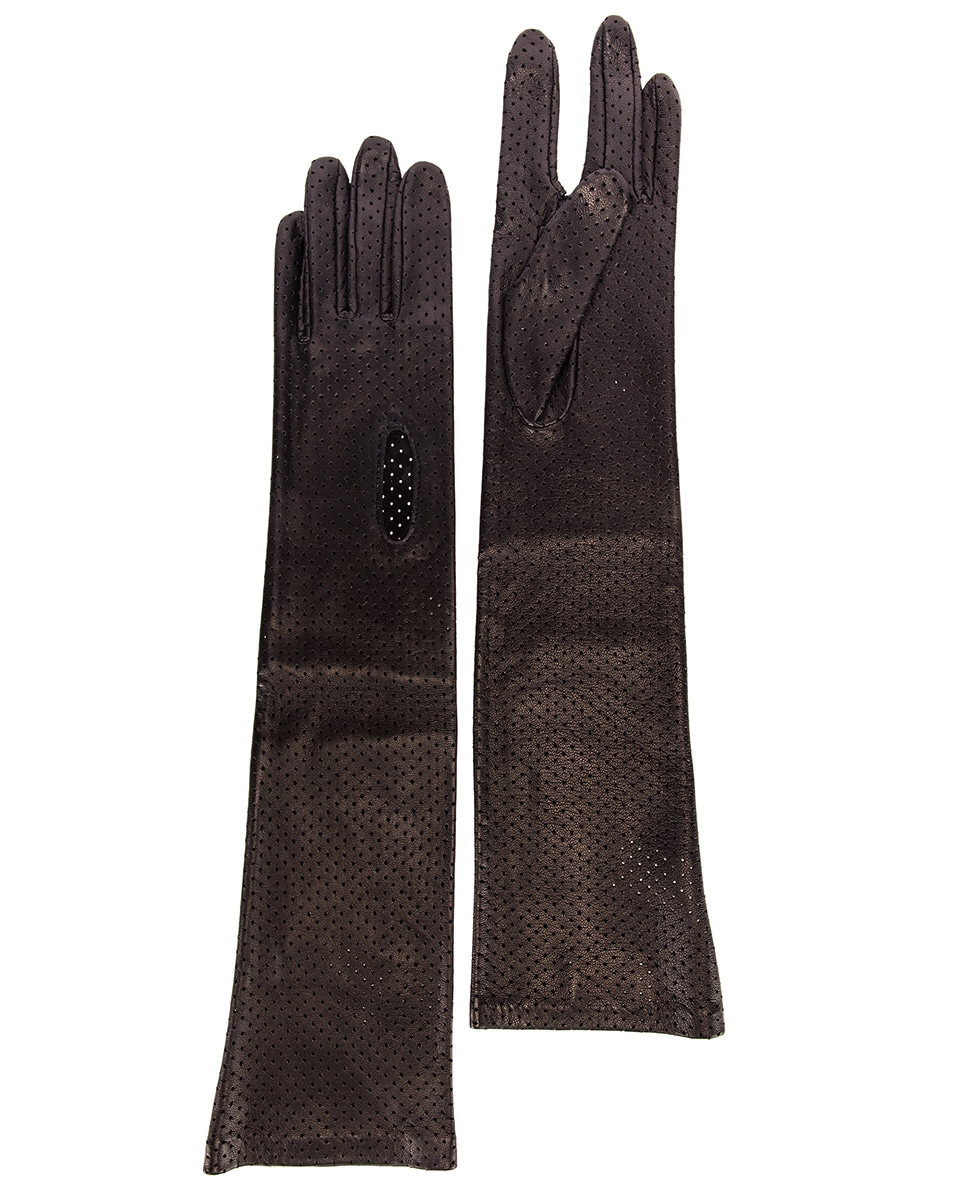 Image 1 of Acne Studios Arlette Leather Gloves in Black