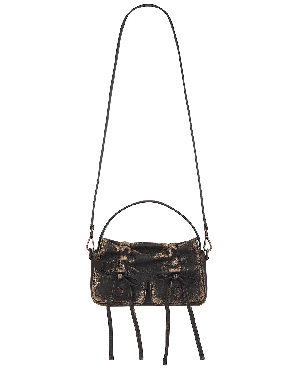Image 1 of Acne Studios Multi Pocket Micro Bag in Dark Brown & Beige