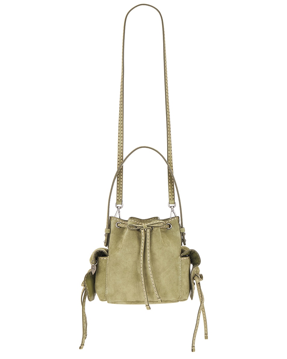 Image 1 of Acne Studios Multipocket Mini Bucket Bag in Herb Green