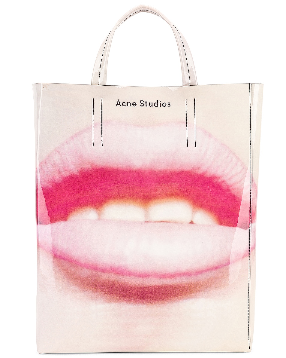 Image 1 of Acne Studios Baker Graphic Bag in Pink