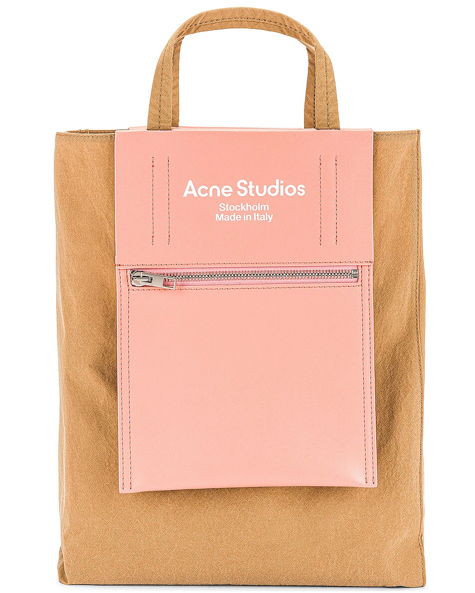 Image 1 of Acne Studios Medium Baker Bag in Brown & Pink