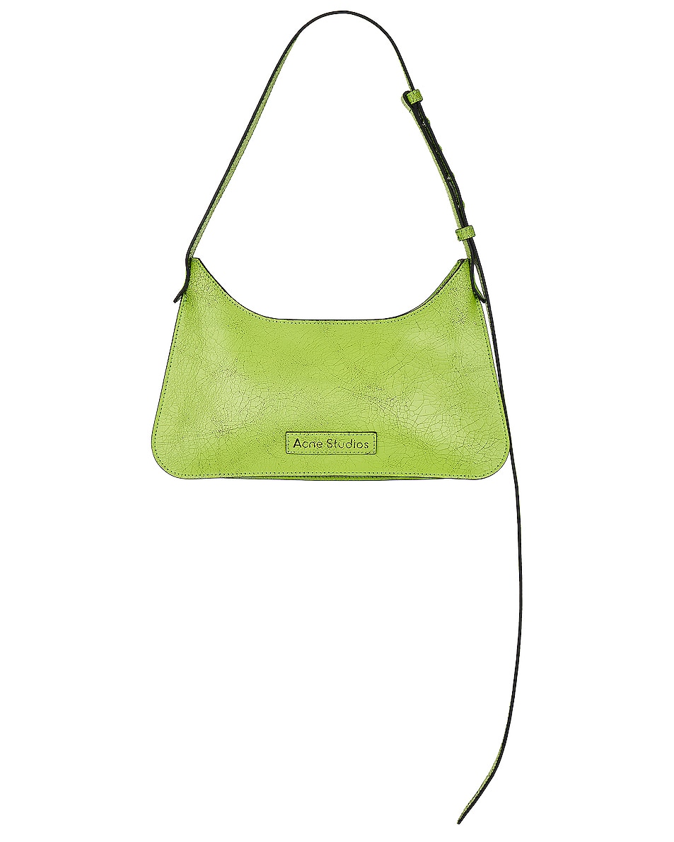 Image 1 of Acne Studios Platt Mini Crackle Bag in Lime Green