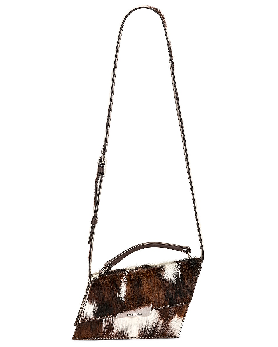 Image 1 of Acne Studios Distortion Mini Top Handle Bag in Multi Brown
