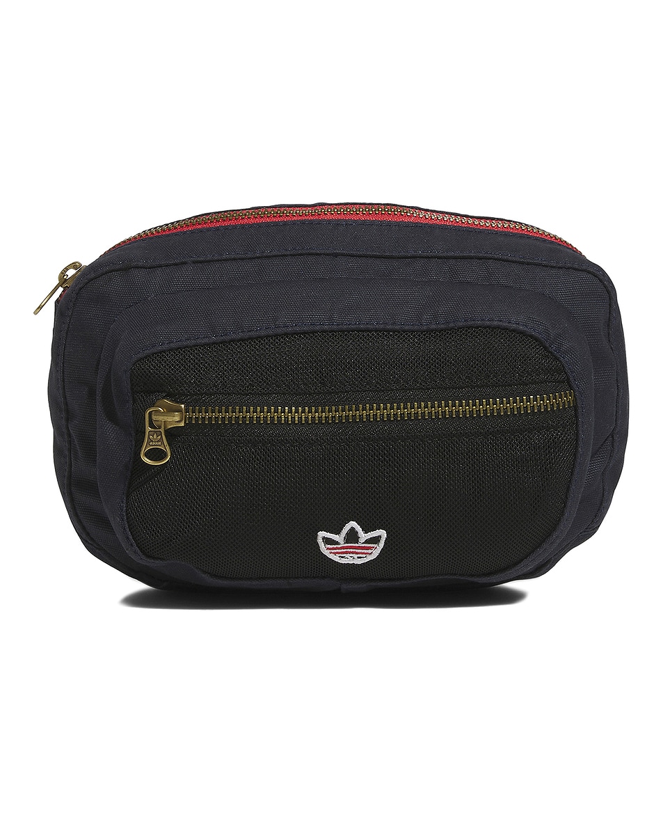 Image 1 of adidas Originals x Clot Waist Bag in Night Indigo