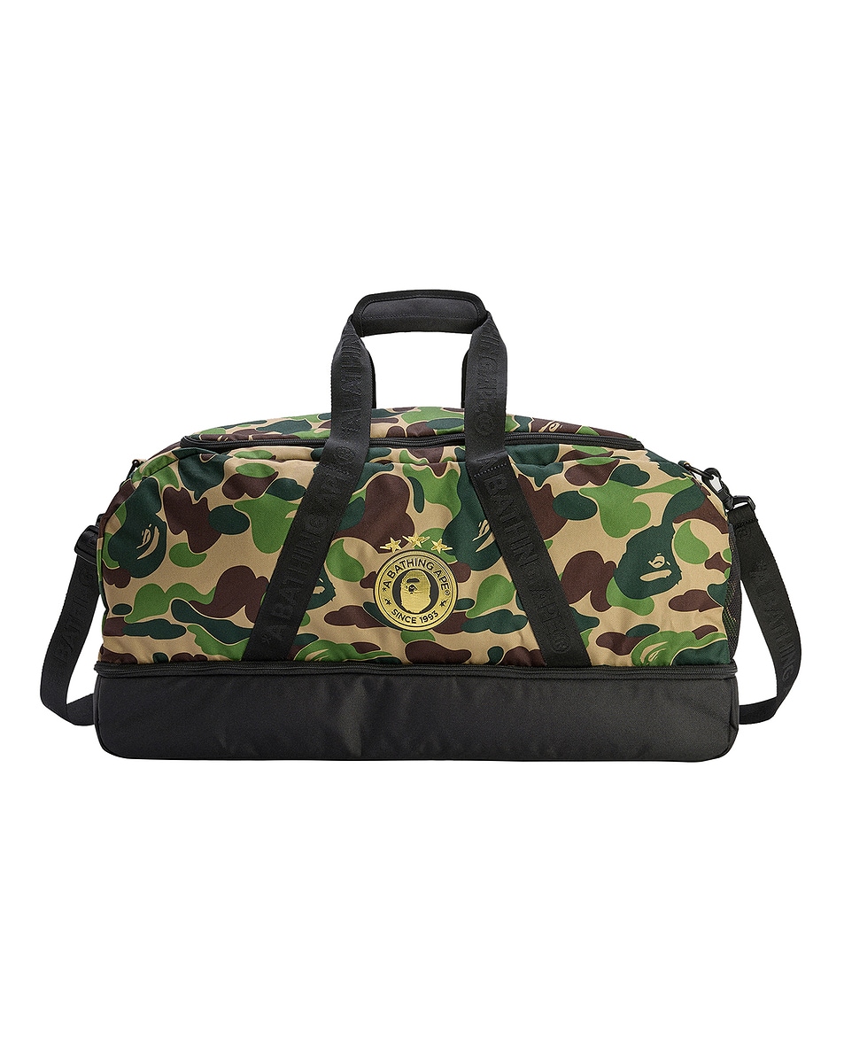 Image 1 of adidas Originals x Bape Wheels Team Bag in Green