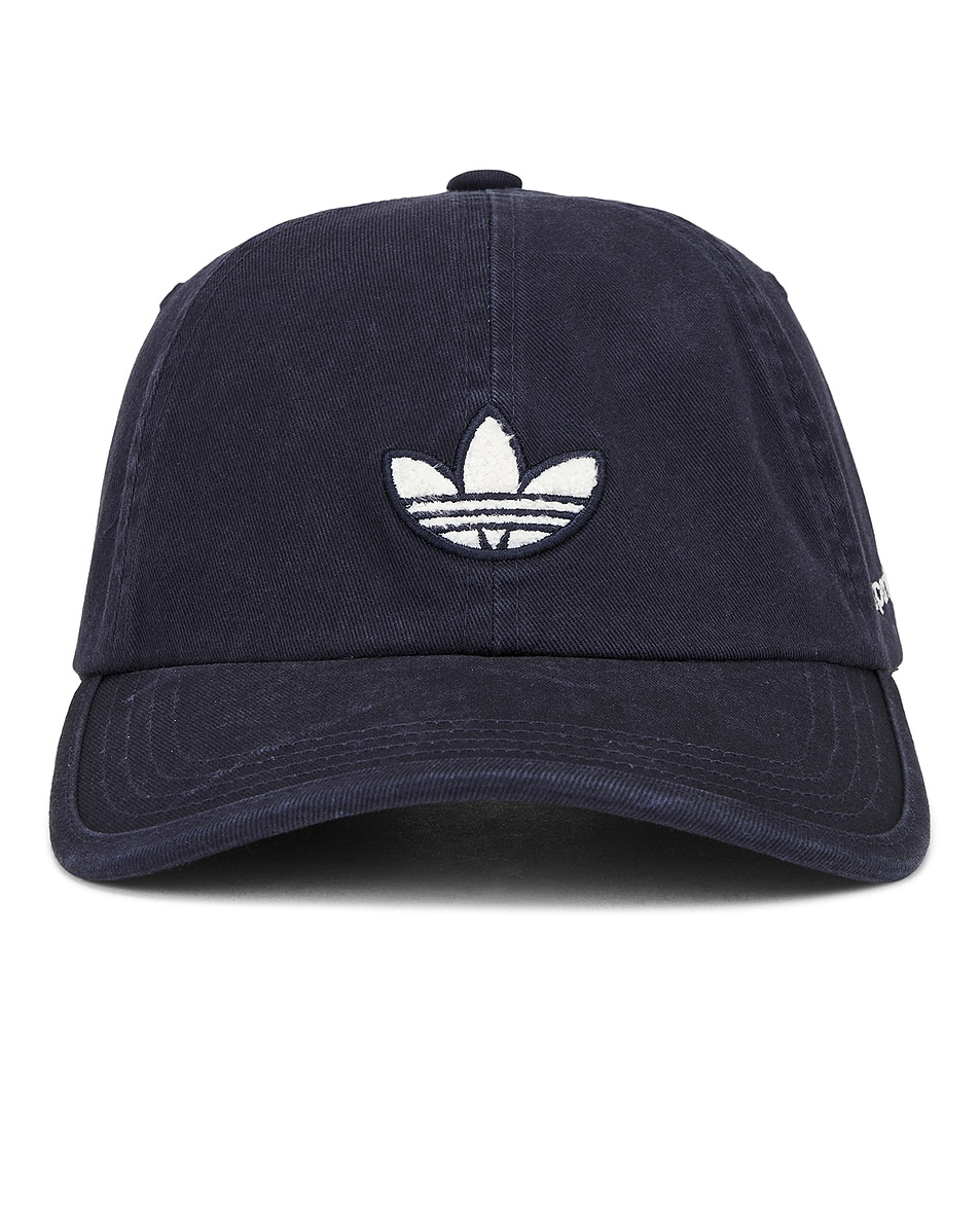 Image 1 of adidas Originals X Sporty & Rich Baseball Cap in Dark Navy