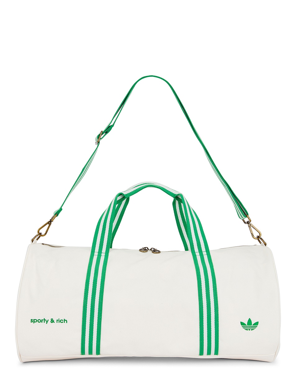 Image 1 of adidas Originals X Sporty & Rich Canvas Bag in Off White