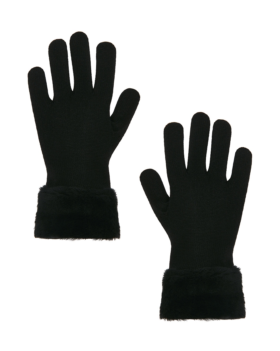 Image 1 of AGNELLE Zalia Cashmere Gloves in Noir