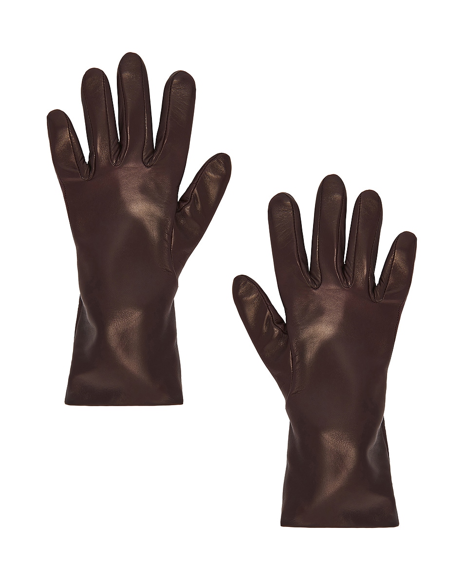 Image 1 of AGNELLE Christina Gloves in Lie De Vin