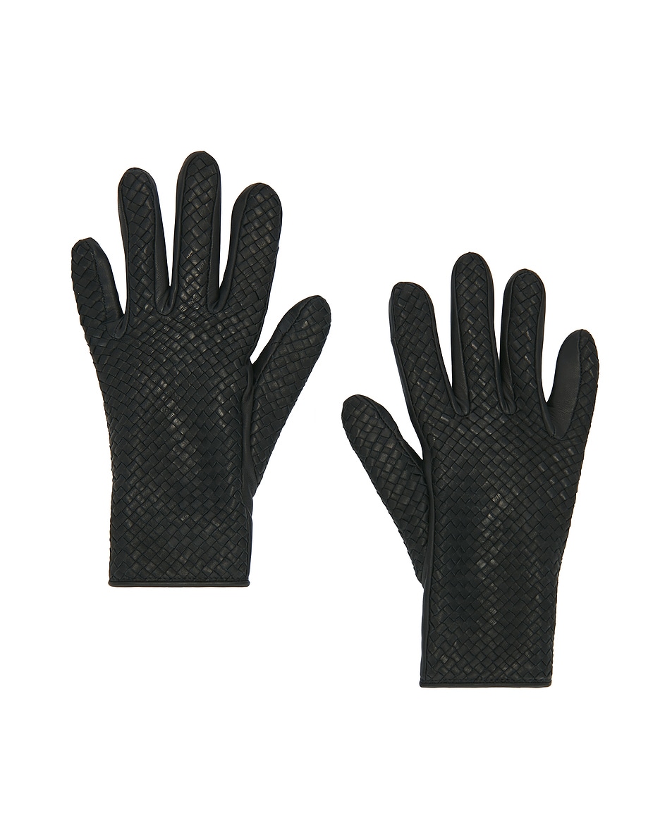 Image 1 of AGNELLE Chloe Tresse Gloves in Noir
