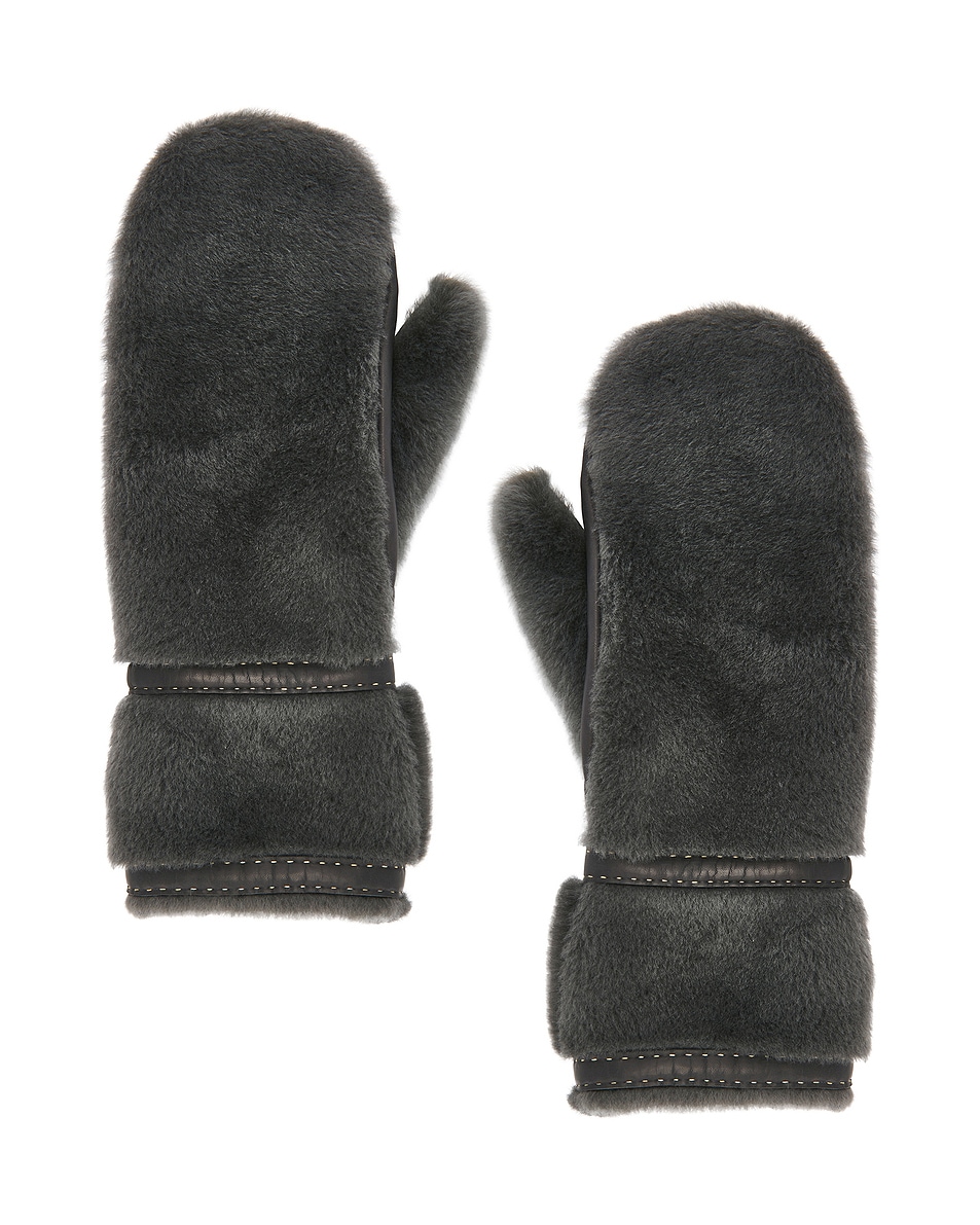 Image 1 of AGNELLE Athena Gloves in Charcoal & Bitume