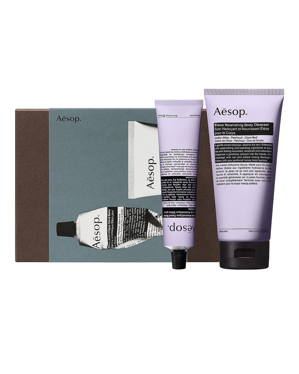 Image 1 of Aesop Shower Room Serenades Eleos Hand & Body Duo in 