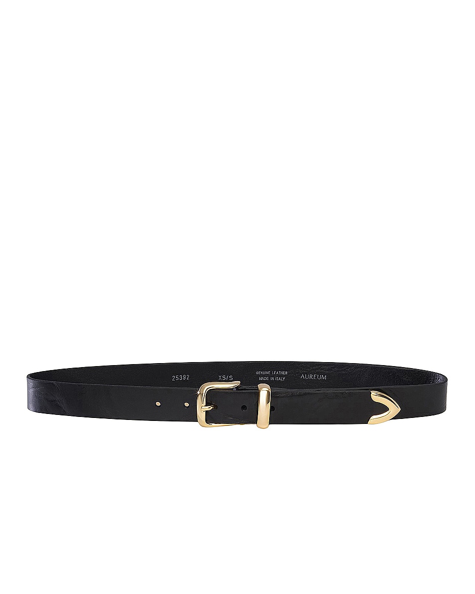 Image 1 of AUREUM Gold Tip Belt in Black