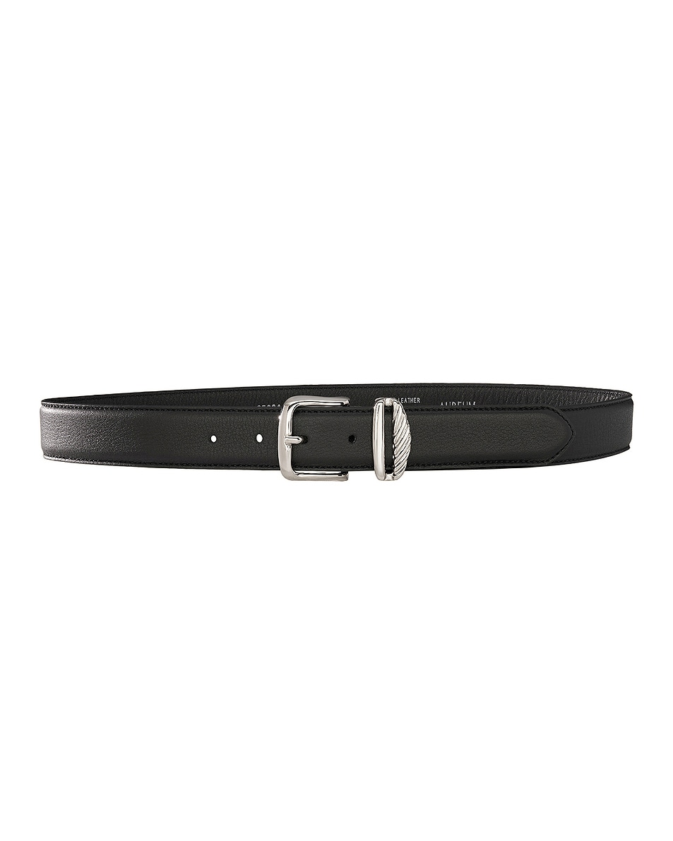 Image 1 of AUREUM French Rope Belt in Black & Silver