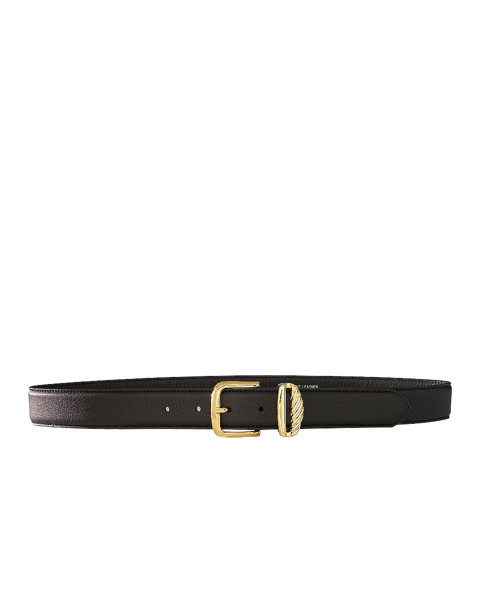 Image 1 of AUREUM Black & Gold French Rope Belt in Black
