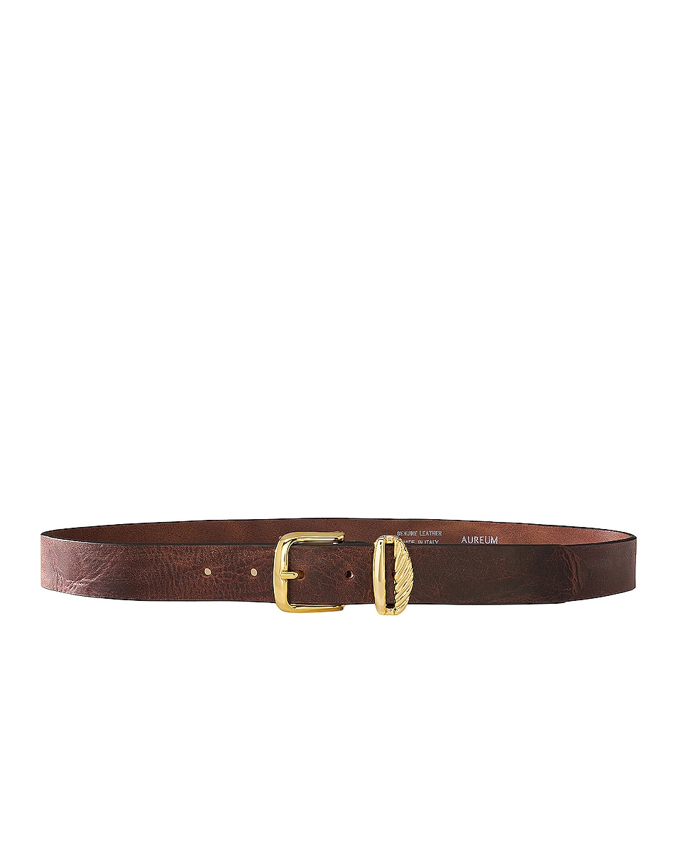 Image 1 of AUREUM Brown & Gold French Rope Belt in Brown
