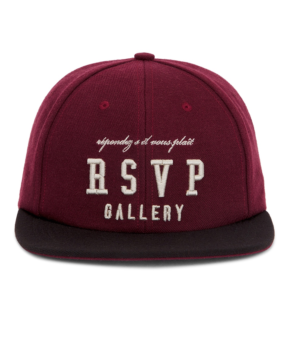 Image 1 of AGOLDE x RSVP Gallery Baseball Cap in Maroon