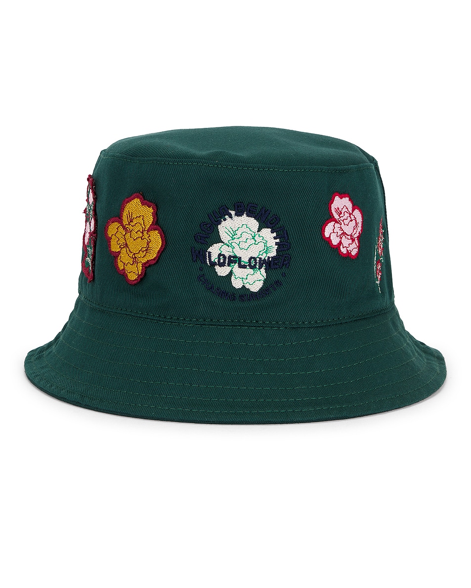 Image 1 of Agua Bendita Sibyl Bucket Hat in Dark Green