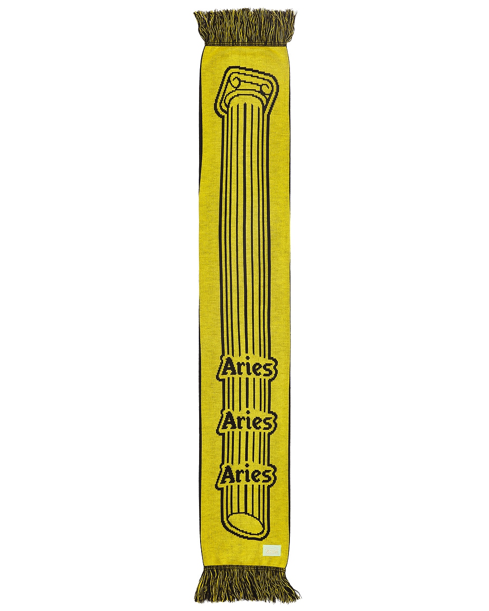 Image 1 of Aries Column Scarf in Black & Yellow