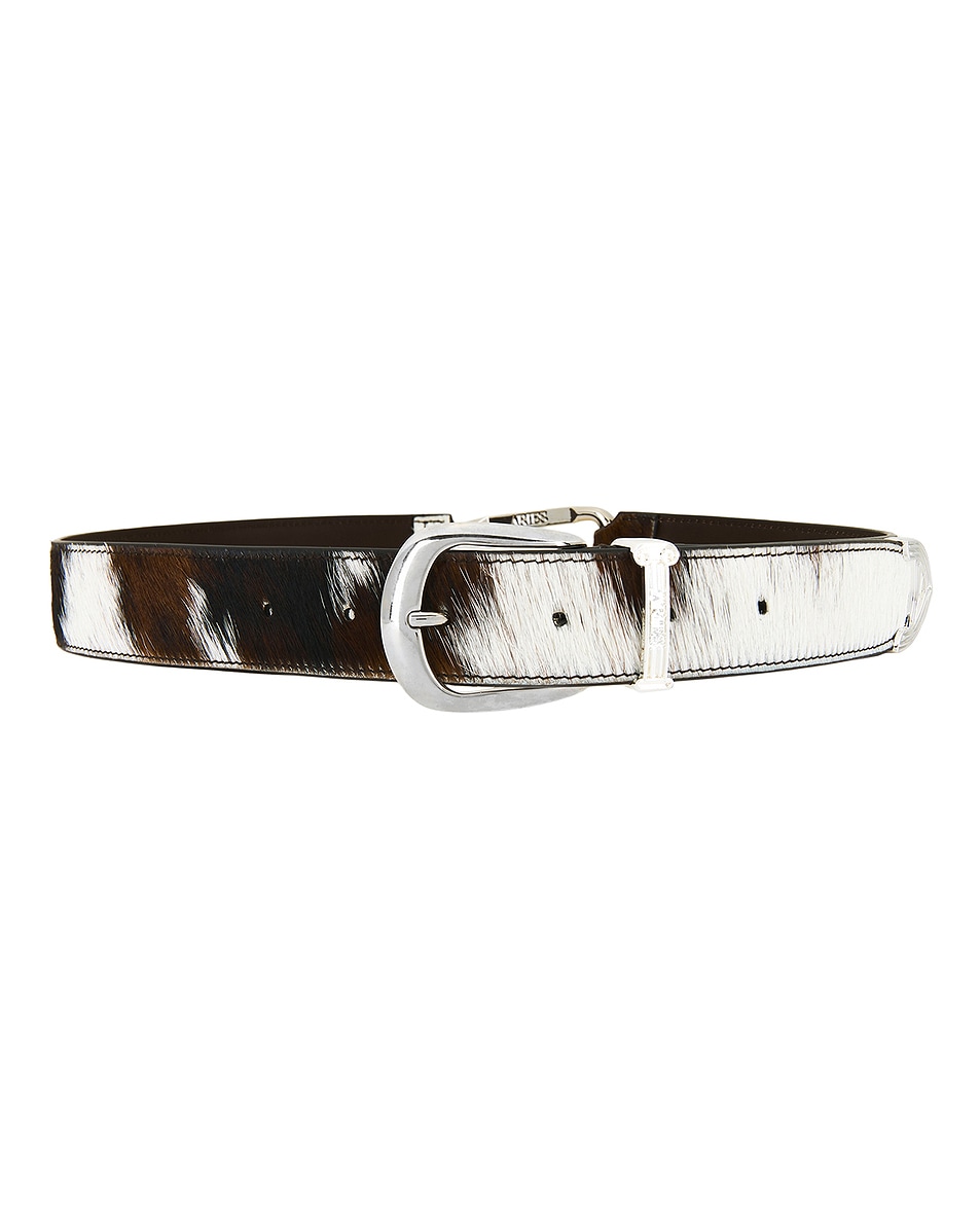 Image 1 of Aries Mazzo Ponyskin Belt in Multi