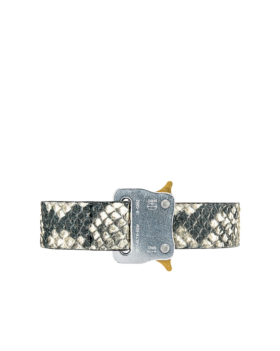 Image 1 of 1017 ALYX 9SM Medium Rollercoaster Leather Belt in Black & Cream