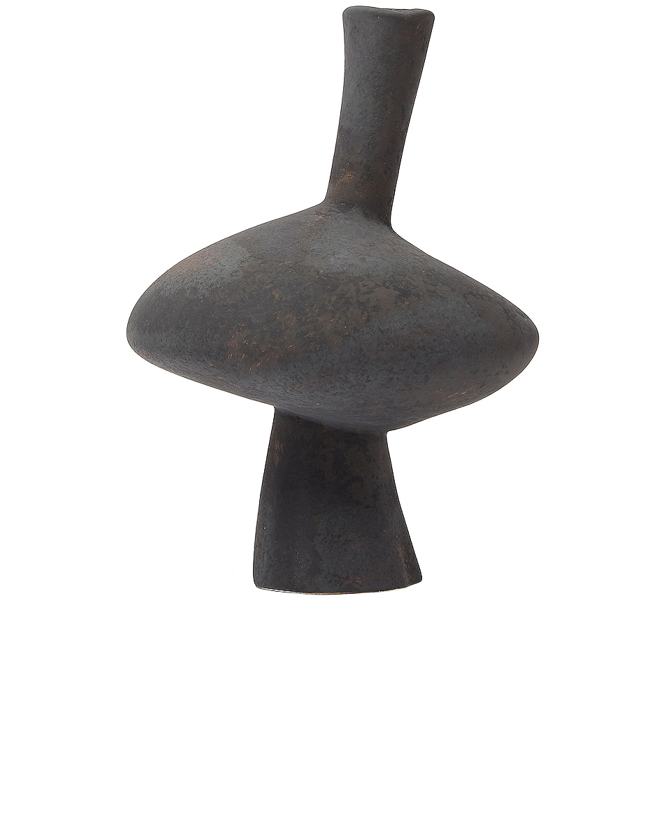 Image 1 of Anissa Kermiche Mercury Candlestick Holder in Black & Brown Textured