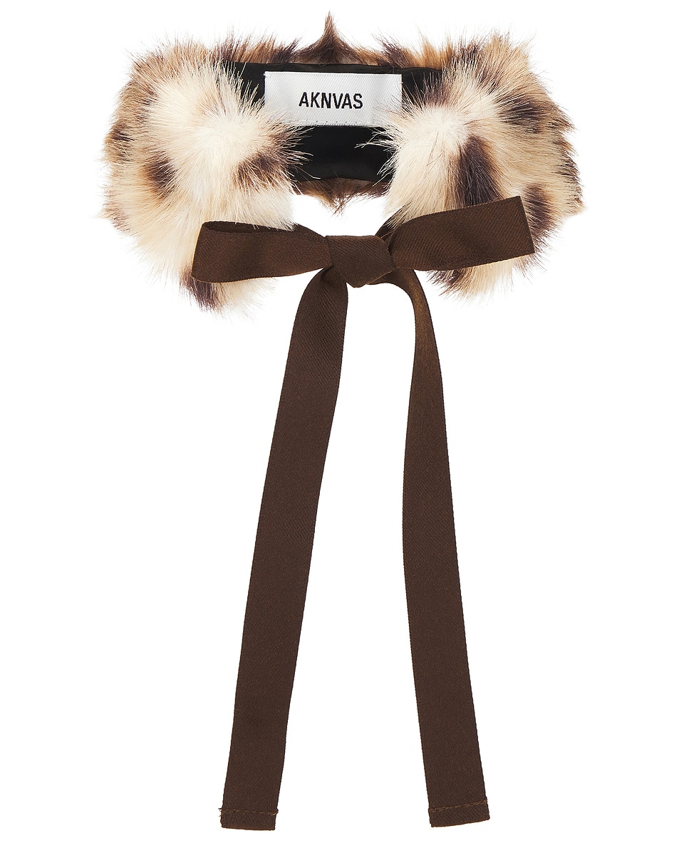 Image 1 of AKNVAS Faux Fur Small Choker in Lynx