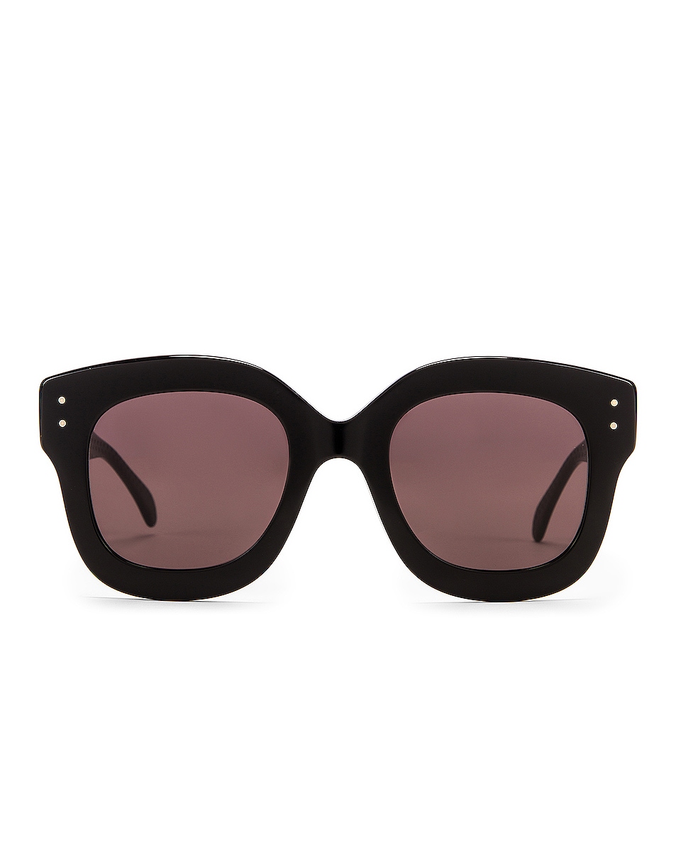 Image 1 of ALAÏA Acetate Square Sunglasses in Shiny Black