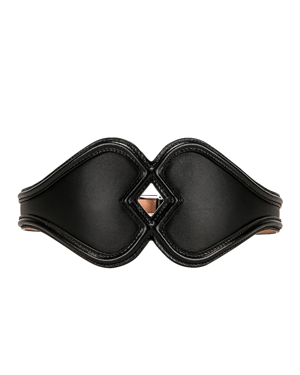 Image 1 of ALAÏA Heart Belt in Noir