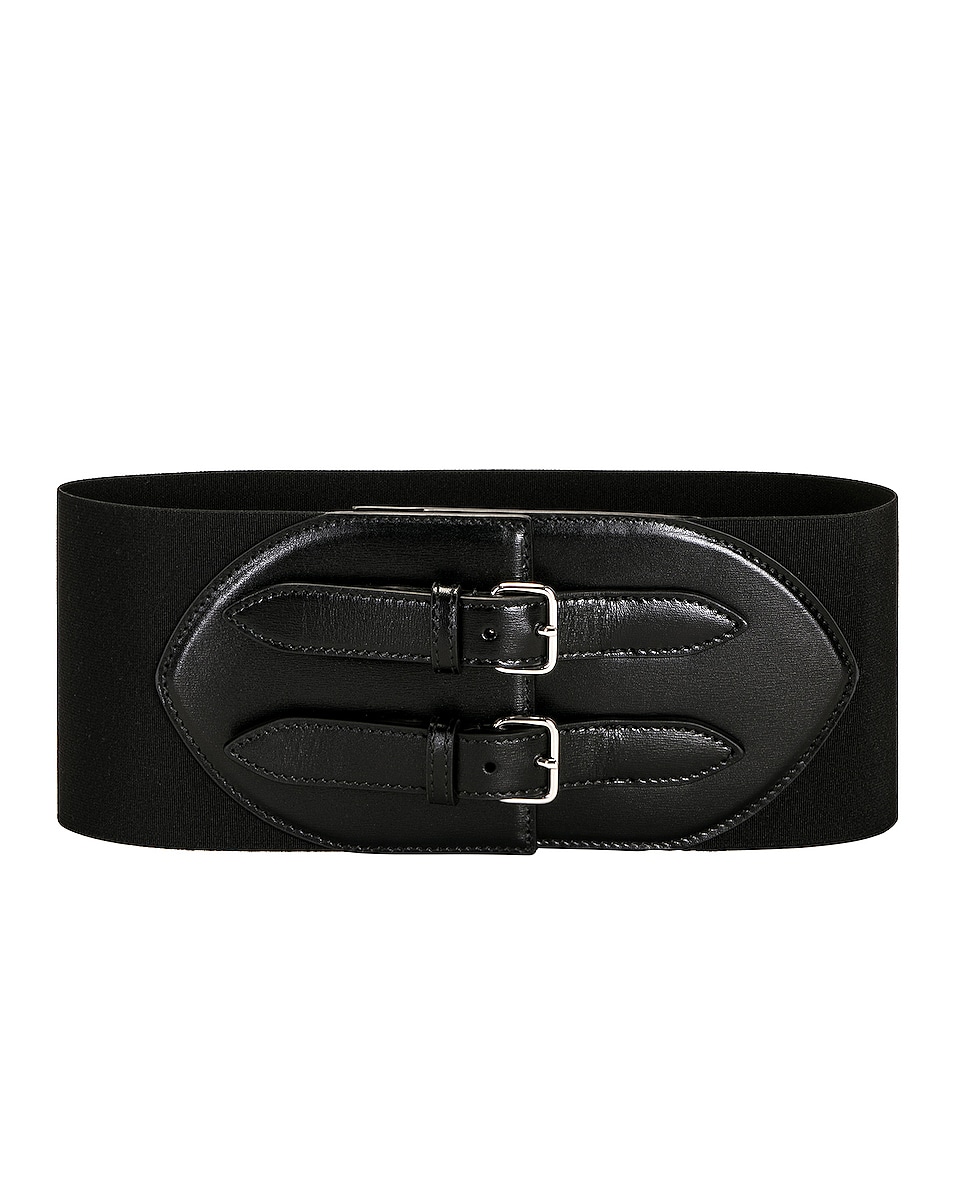 Image 1 of ALAÏA Corset Elastic Belt in Noir