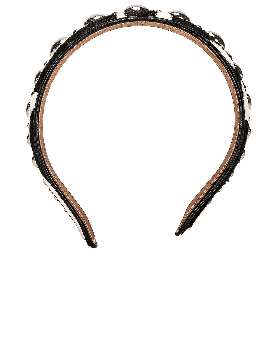 Image 1 of ALAÏA Headband in Blanc & Noir