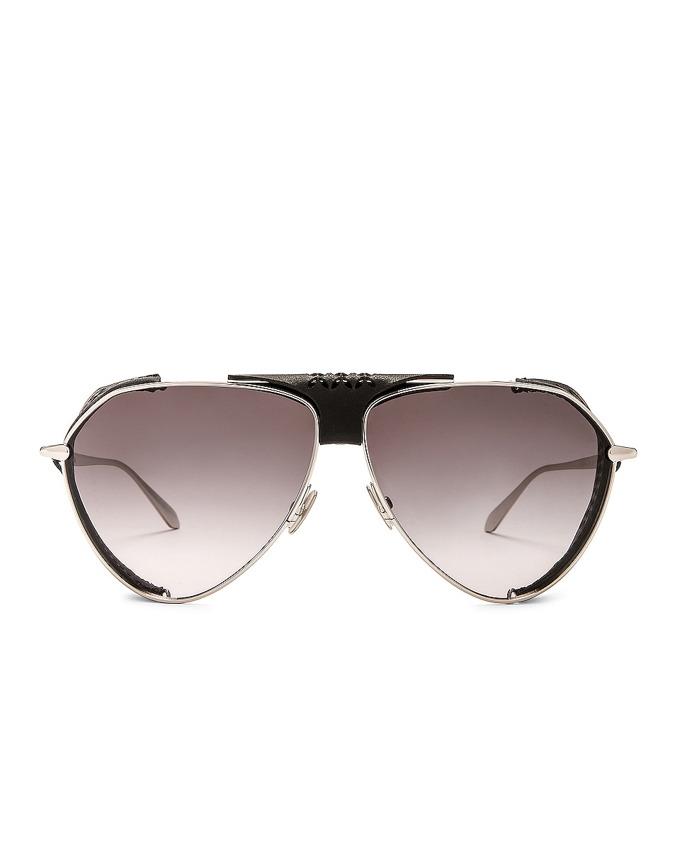 Image 1 of ALAÏA Spoiler Pilot Sunglasses in Silver