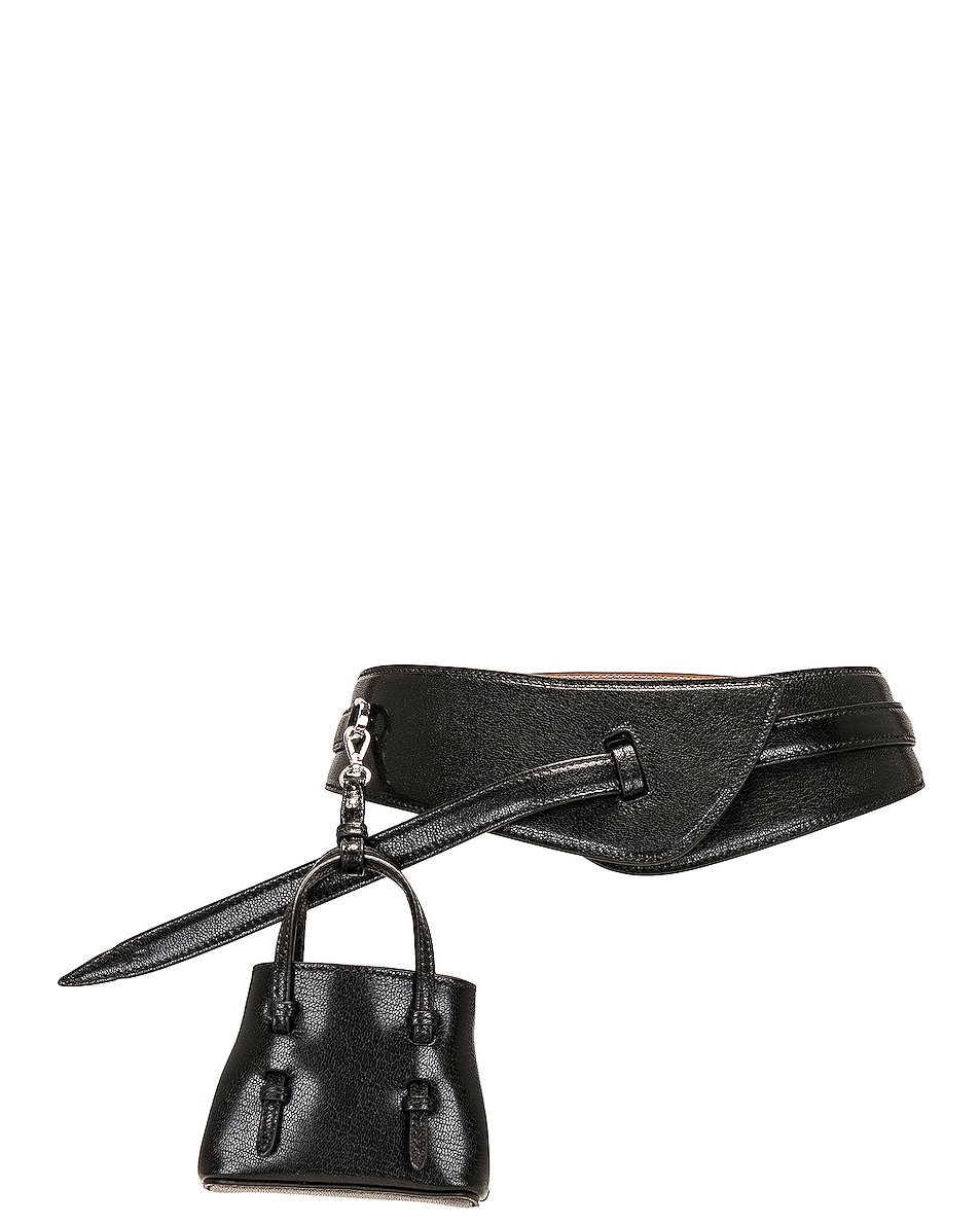 Image 1 of ALAÏA Mini Mina Belt in Noir