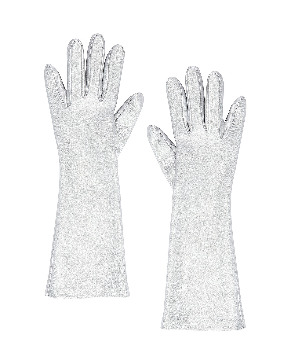 Image 1 of ALAÏA Gant Opera Gloves in Argent