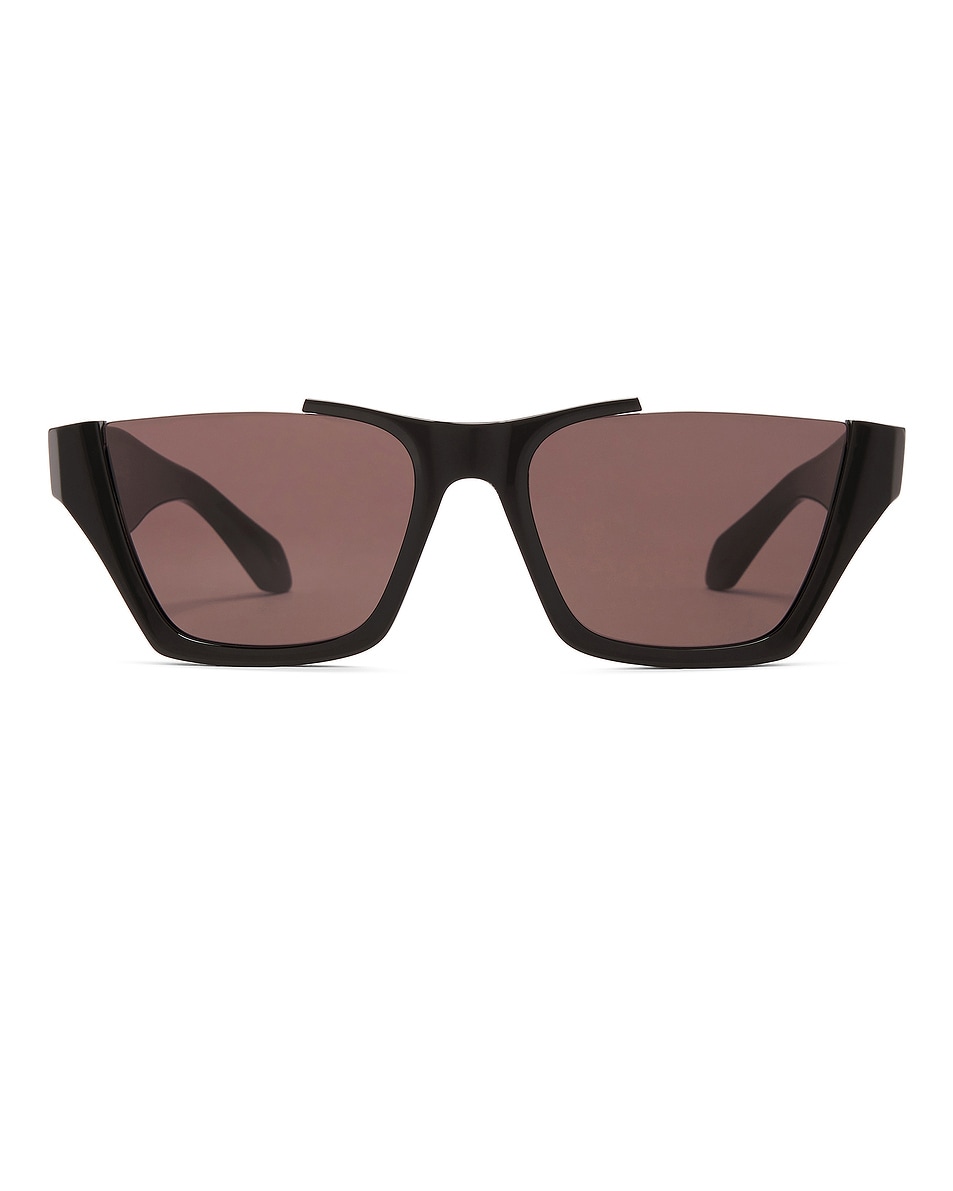 Image 1 of ALAÏA Rectangle Sunglasses in Black & Grey