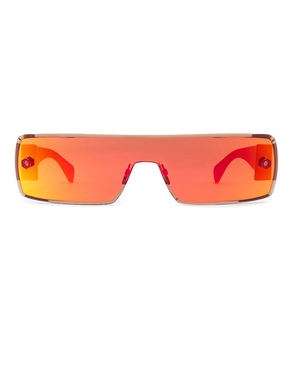 Image 1 of ALAÏA Rectangular Sunglasses in Red