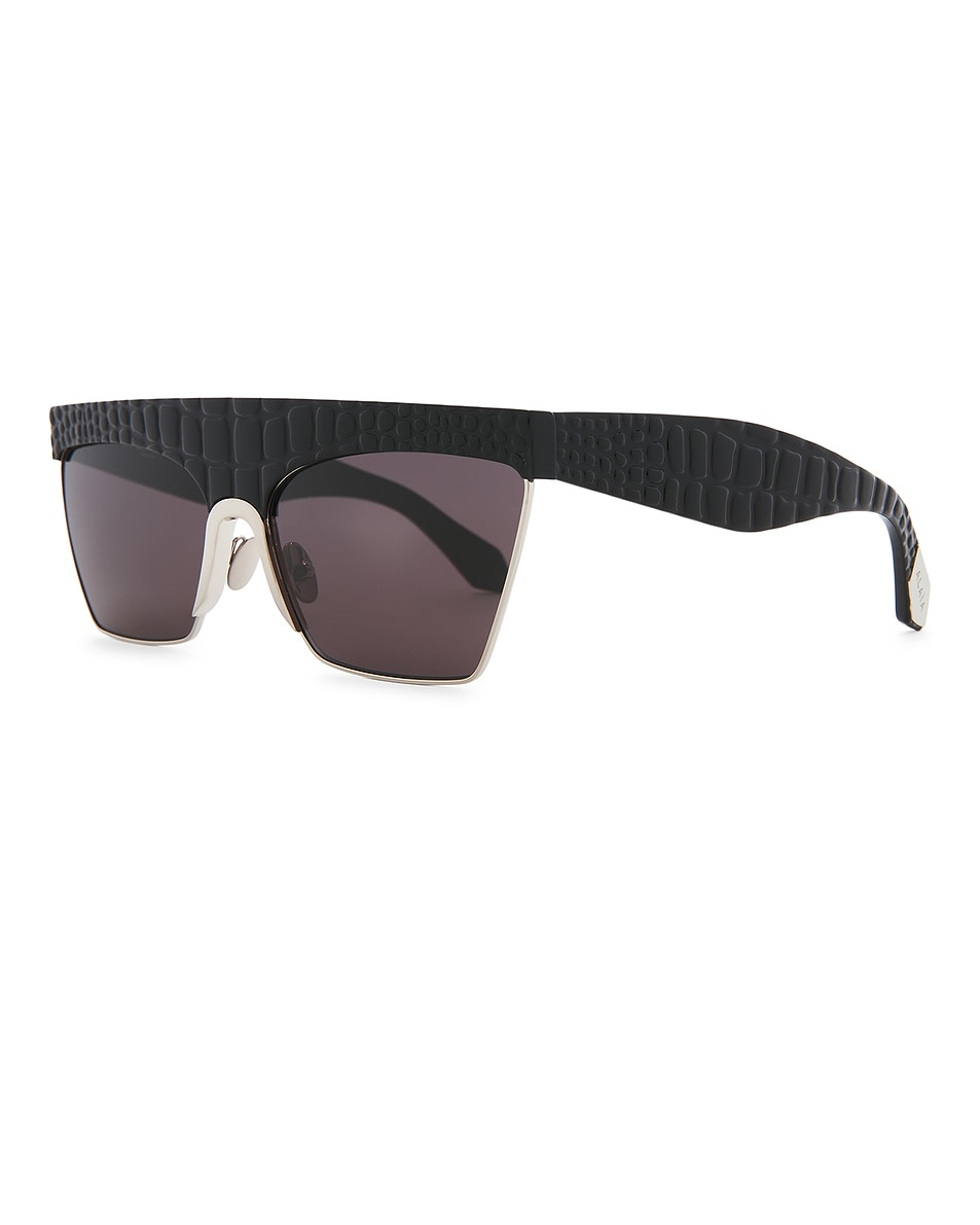 Grey Code Image ALAÏA Flat Top Sunglasses in Black & Grey | FWRD