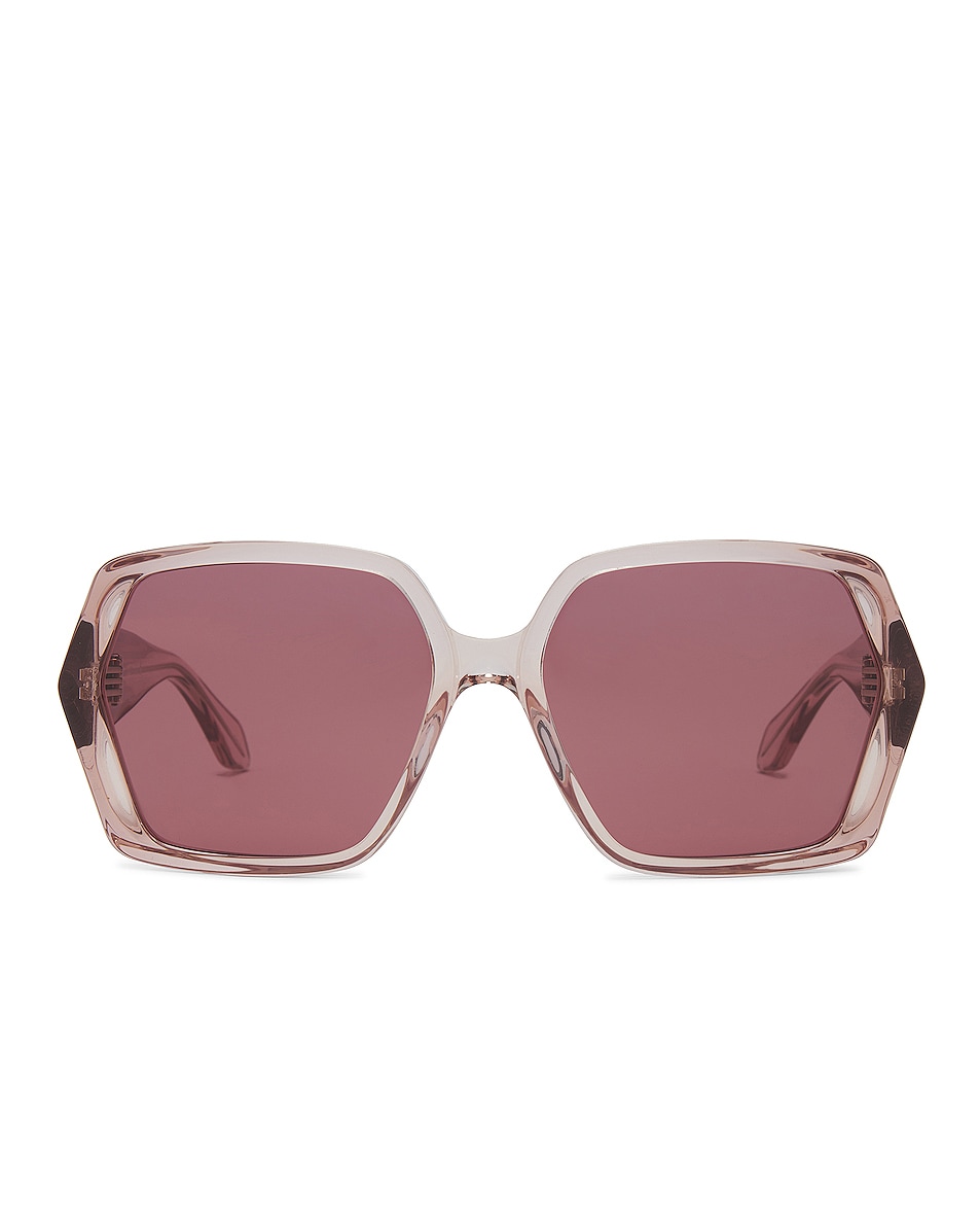 Image 1 of ALAÏA Square Sunglasses in Pink & Red