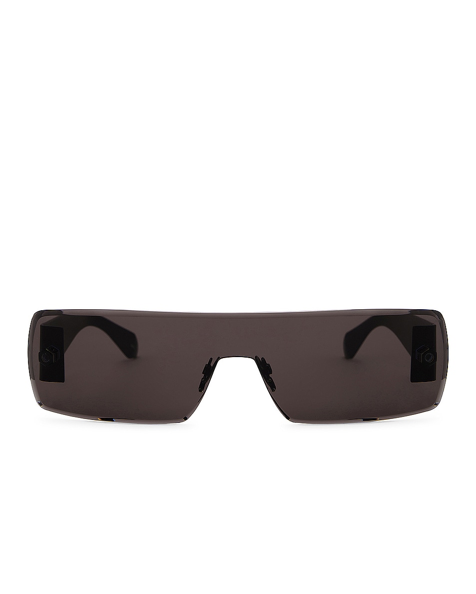 Image 1 of ALAÏA Shield Sunglasses in Black & Grey