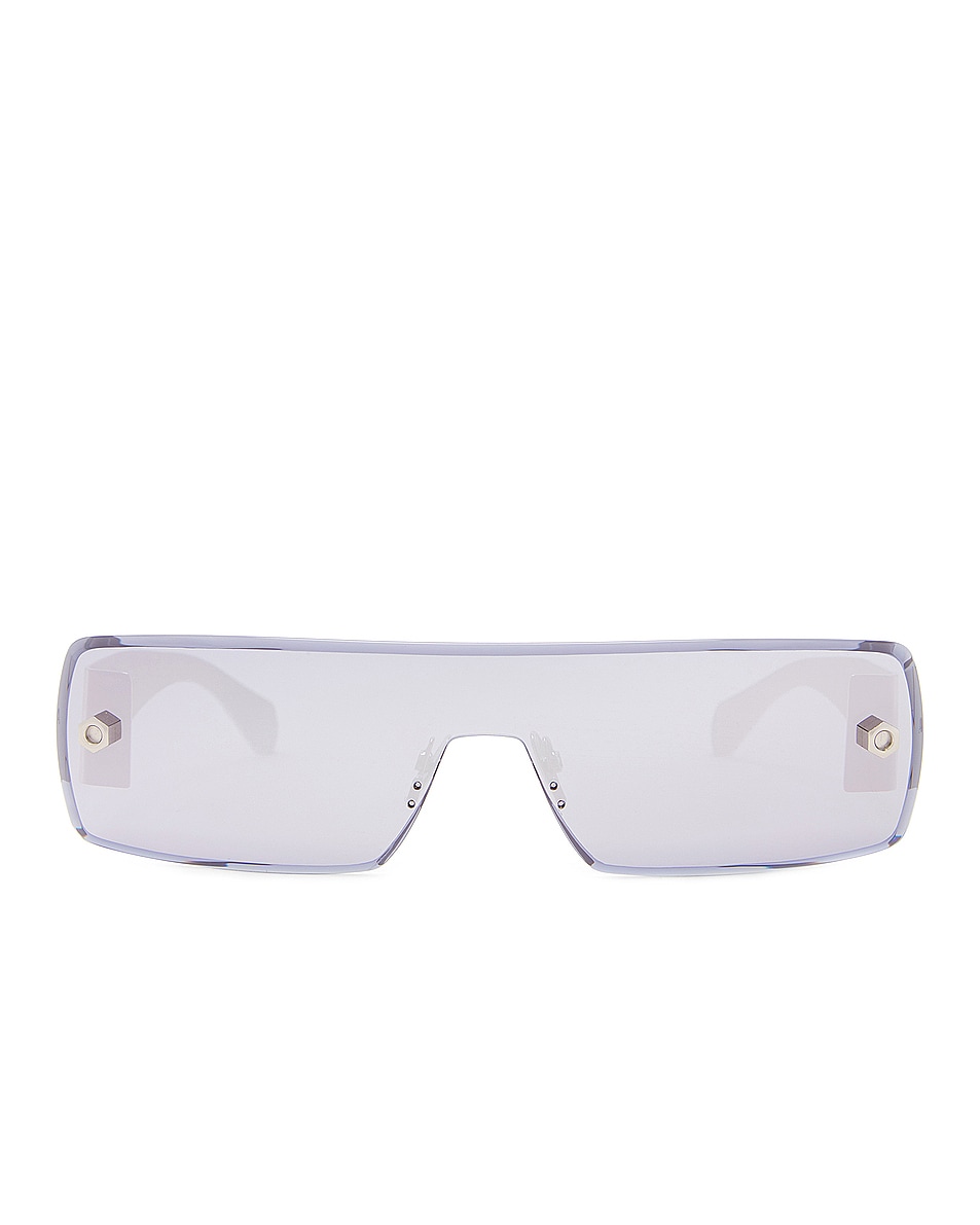 Image 1 of ALAÏA Shield Sunglasses in Silver