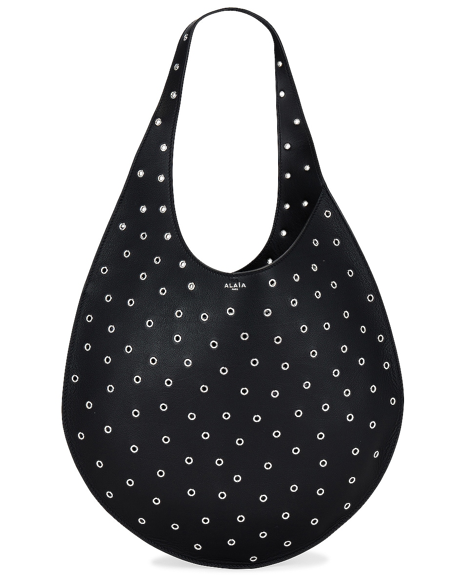 Image 1 of ALAÏA Medium Hobo Bag in Noir