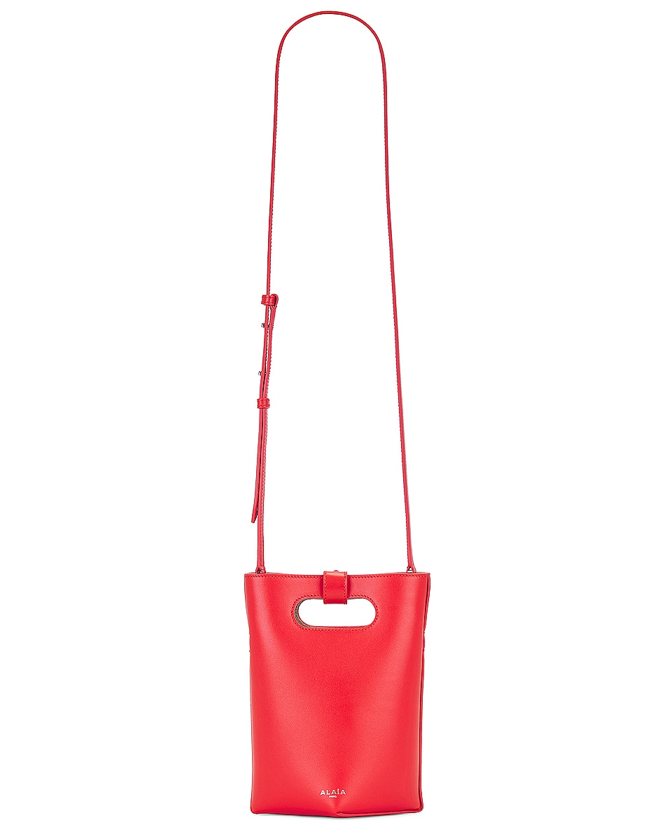 Image 1 of ALAÏA Folded Small Tote Bag in Rouge Vif