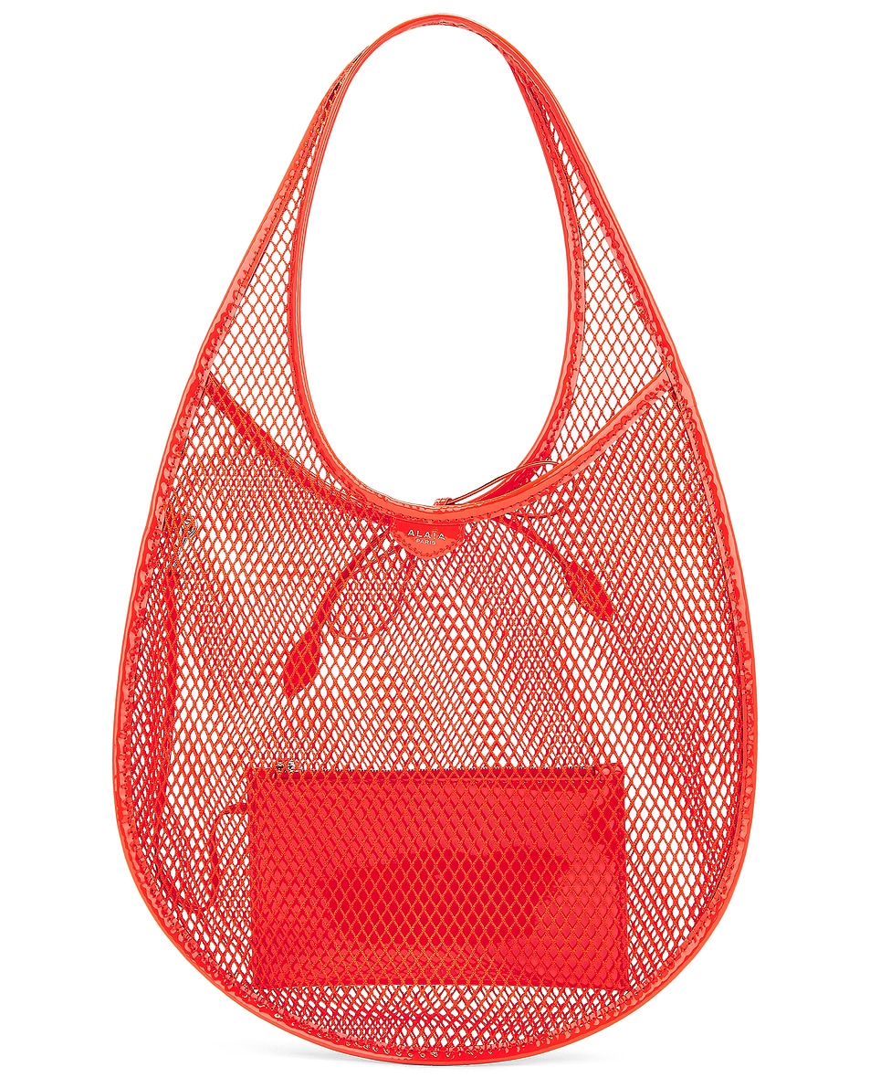 Image 1 of ALAÏA Medium One Piece Bag in Orange Sanguine