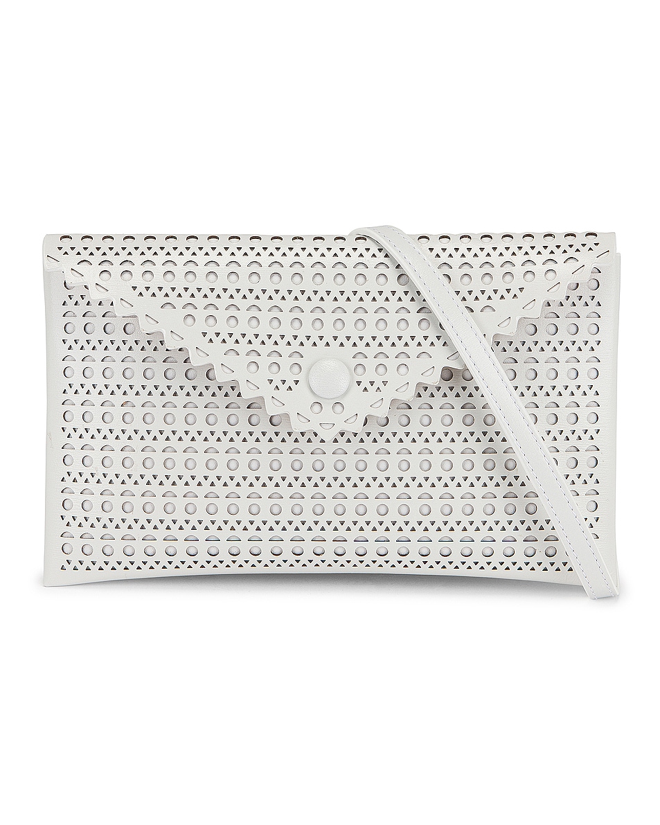 Image 1 of ALAÏA Louise 20 Vienne Crossbody Bag in Blanc Optique