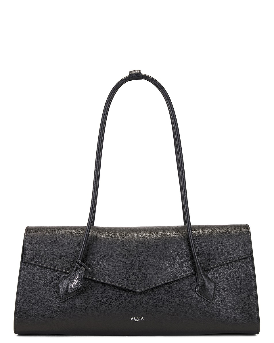 Image 1 of ALAÏA Le Teckel Flap Bag in Noir