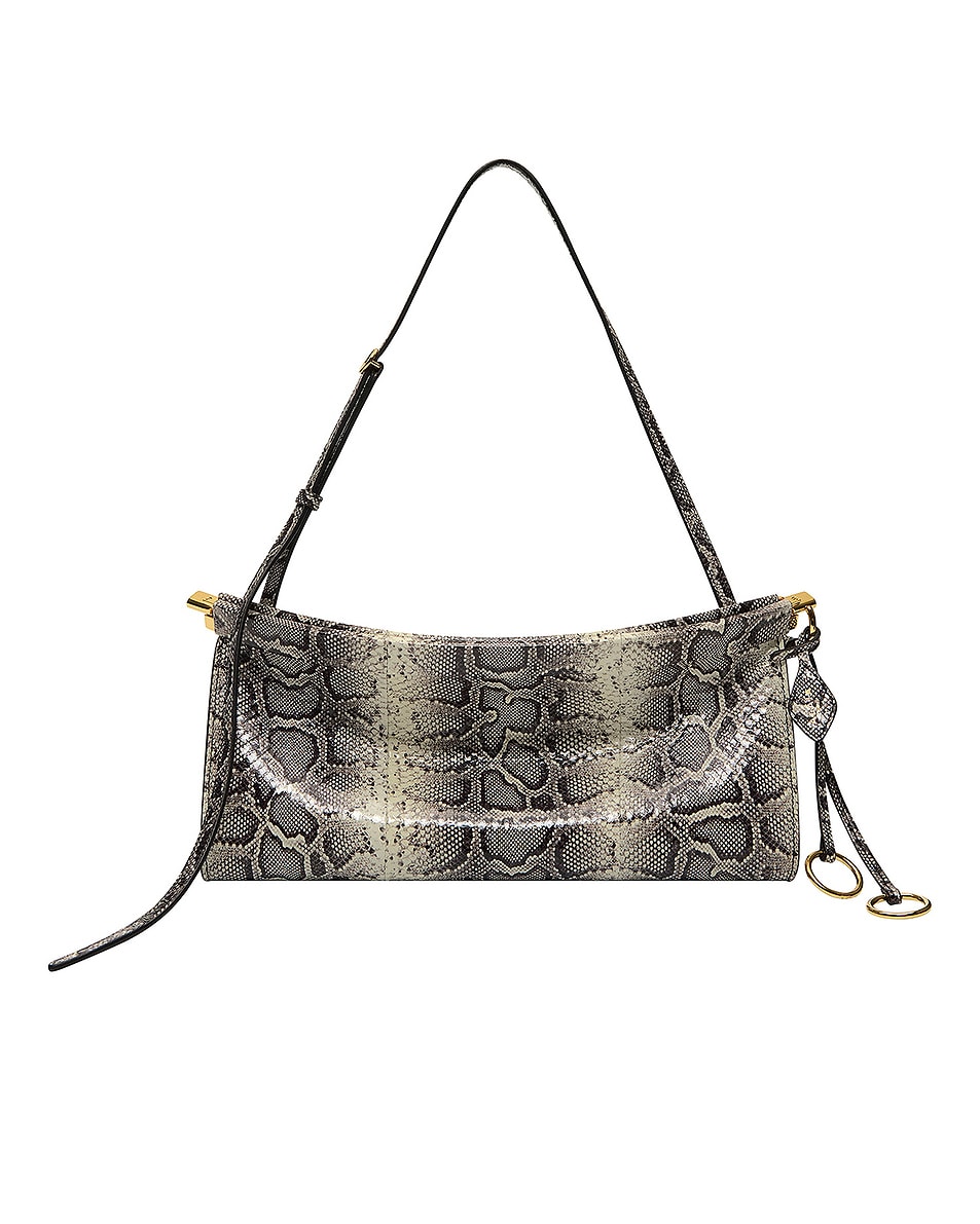 Image 1 of ALAÏA Medium East West Bag in Blanc & Noir