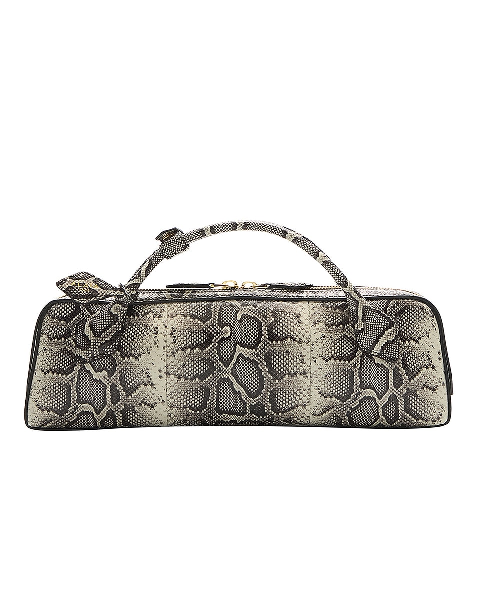 Image 1 of ALAÏA Teckel Clutch in Blanc & Noir